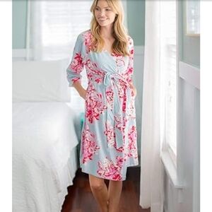 Gownies Women's Robe Post Surgical Recovery Robe Multiple Pockets Size S/M